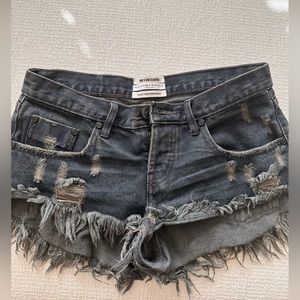 One teaspoon black denim shorts